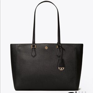 Tory Burch Robinson Black Small Tote